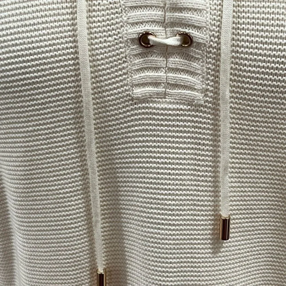 Charter Club Marled Lace-Up Tunic Sweater in the Size Large